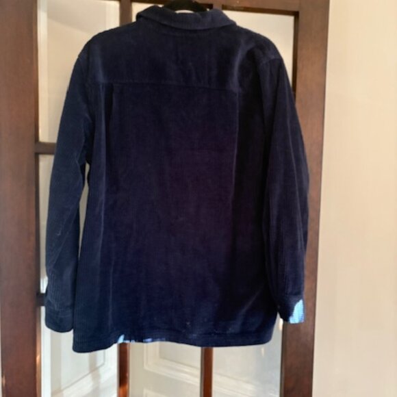 L.L. Bean Navy Blue Corduroy Button-Down Shirt, Size Medium - Picture 6 of 6